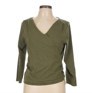 Banana Republic Khaki Women's Wrap Blouse
